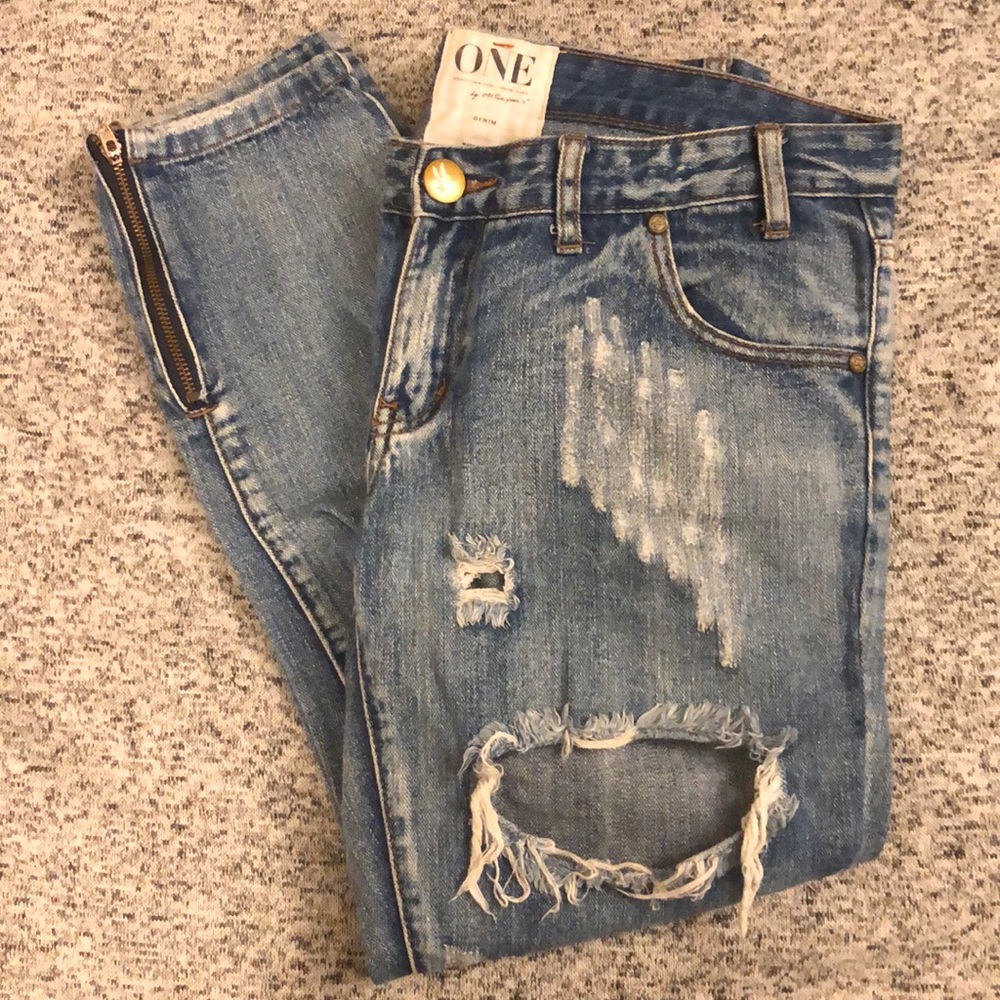 ONE by One Teaspoon Trashed Free Birds